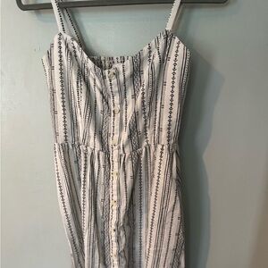 Old Navy black white Aztec print dress size large